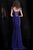 Jovani - Jeweled Keyhole Off-Shoulder Velvet Trumpet Dress 61697SC - 1 pc Navy In Size 2 Available CCSALE 2 / Navy