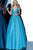 Jovani - JVN00925 Embroidered Deep V-neck Ballgown Ball Gowns