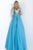 Jovani - JVN00925 Embroidered Deep V-neck Ballgown Ball Gowns