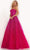 Jovani - JVN02875 Strapless Glitter Ballgown Prom Dresses 00 / Fuchsia