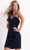 Jovani - JVN04520 Beaded Sweetheart Fitted Cocktail Dress Cocktail Dresses 00 / Navy