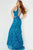 Jovani - JVN04591 Illusion Plunging V-Neckline Floral Embroidered Gown Prom Dresses