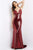 Jovani - JVN05803 Strappy Sequined Trumpet Gown Evening Dresses 00 / Burgundy