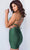 Jovani JVN09863 - Spaghetti Strap Cocktail Dress In Green