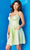 Jovani JVN22519 - Spaghetti Straps Empire Cocktail Dress Special Occasion Dress 00 / Light Green