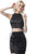 Jovani - JVN4692 Sequined Two Piece Fitted Cocktail Dress Special Occasion Dress 00 / Black