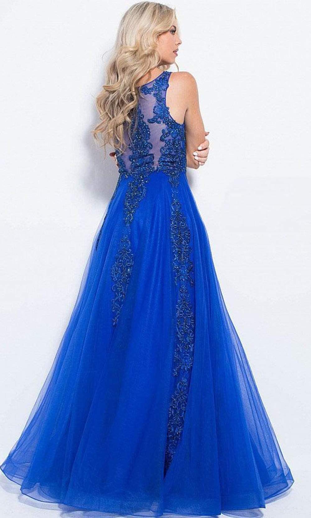 Blue Ball Gowns Formal Evening Dresses Couture Candy   Jovani Jvn59046 Embellished Sleeveless Tulle Gown Prom Dresses 28805093523539 1080x 