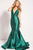 Jovani - JVN60917 Plunging V-Neck Ribbon Ornate Mermaid Gown Special Occasion Dress