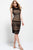 Jovani Knee Length Sleeveless Embroidered Lace Dress 1 pc Black/Nude in size 8 Available CCSALE 8 / Black/Nude