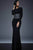 Jovani - M309SC Long Sleeve V-Back Evening Dress - 1 pc Black In Size 2 Available CCSALE 2 / Black