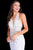 Jovani - Plunging Halter Embellished Fitted Dress JVN51249 - 1 pc Off-White In Size 2 Available CCSALE 2 / Off-White