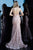 Jovani - Plunging V-Neck Beaded Mermaid Evening Dress 68445 - 1 pc Blush In Size 14 Available CCSALE 14 / Blush