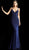 Jovani - Plunging V-neck Glitter Jersey Trumpet Dress 66442SC - 1 pc Red In Size 4 Available CCSALE 4 / Red