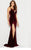 Jovani - Plunging V-neck Sheath Dress 57898SC  - 1 pc Black In Size 12 Available CCSALE 12 / Black