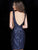 Jovani - Sequined Plunging V-Neck Fitted Cocktail Dress 3187SC - 1 pc Merlot In Size 4 Available CCSALE 4 / Merlot Red