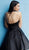 Jovani - Short Halter Cutout Midriff Mikado Dress 66175SC - 1 pc Black In Size 2 Available CCSALE 2 / Black