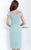 Jovani - Short Sleeves Knee Length Sheath Dress 68767SC - 1 pc Seafoam In Size 4 Available CCSALE 4 / Seafoam