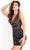 Jovani - Sleeveless Geometric Sequin Short Dress 04808SC - 1 pc Black/Multi In Size 4 Available CCSALE 4 / Black/Multi