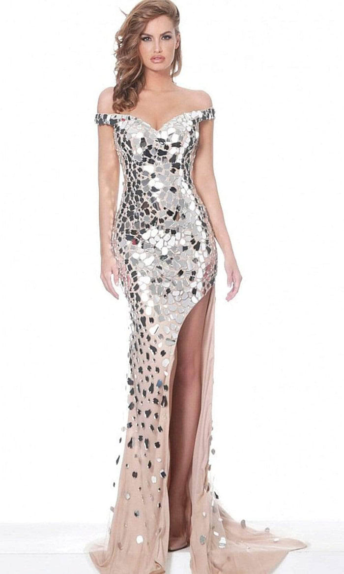 Jovani - Sweetheart Cut Glass Evening Dress 02500SC - 1 pc Nude in Size 00 Available CCSALE 00 / Nude