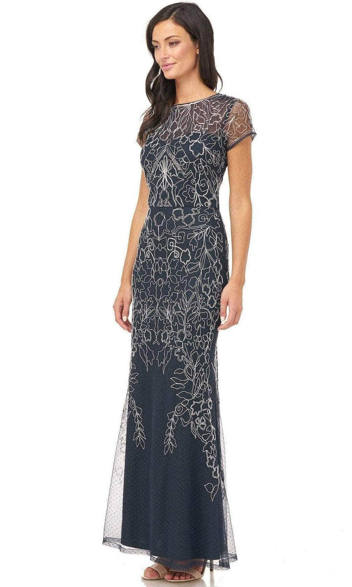 Js collection illusion 2025 lace evening dress