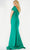 JVN BY Jovani JVN22338 - Asymmetric Ruched Overlay Prom Gown Special Occasion Dress