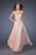 La Femme - 20114 Long Embellished Strapless Dress Special Occasion Dress 00 / Apricot