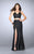 La Femme - 24080 Tantalizingly Unique Leather Sheath Evening Gown Special Occasion Dress