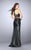 La Femme - 24112 Laced Leather Sweetheart Long Sheath Evening Gown Special Occasion Dress