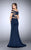 La Femme - 24520 Exquisite Off-Shoulder Jersey Long Evening Gown Special Occasion Dress