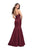 La Femme - 25650 Laser Cut Detailed Halter Mermaid Dress Special Occasion Dress