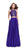 La Femme - 25843 Two-Piece Illusion Paneled Lace Bodice Chiffon Gown Special Occasion Dress 00 / Indigo