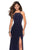 La Femme - 26962 Strappy Fitted Halter Gown with Slit Special Occasion Dress