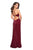 La Femme - 26962 Strappy Fitted Halter Gown with Slit Special Occasion Dress