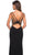 La Femme - 27072 Plunging Strappy Back High Slit Gown Prom Dresses