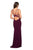 La Femme - 27072 Plunging Strappy Back High Slit Gown Special Occasion Dress