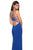 La Femme - 27072 Plunging Strappy Back High Slit Gown Special Occasion Dress