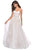 La Femme - 27135 Strapless Sweetheart Lace Ballgown Special Occasion Dress 00 / Ivory/Nude