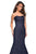 La Femme - 27267 Strapless Sweetheart Neck Metallic Lace Trumpet Gown Special Occasion Dress