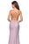 La Femme - 27581 Ornate Crisscross-Strapped Back High Slit Gown Special Occasion Dress