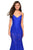 La Femme - 27584 V-neck Stretch Lace Trumpet Dress Special Occasion Dress