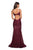 La Femme - 27584 V-neck Stretch Lace Trumpet Dress Special Occasion Dress