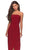 La Femme - 28204 Strapless Jersey Sheath Dress With Slit Evening Dresses