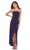 La Femme - 28204 Strapless Jersey Sheath Dress With Slit Evening Dresses