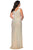 La Femme - 29046SC Plunging V-Neck Sequined Gown With High Slit - 1 pc Silver In Size 18W Available CCSALE 18W / Silver