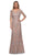 La Femme - 29225SC Quarter Length Sleeve Formal Dress - 1 pc Champagne In Size 18 Available CCSALE 18 / Champagne