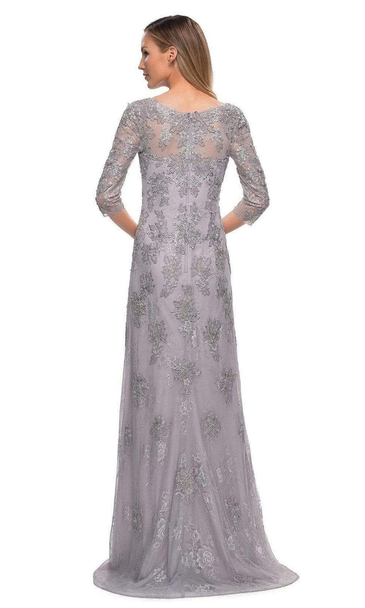 La Femme - 29379 Quarter Sleeve Lace Formal Dress – Couture Candy