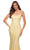 La Femme - 29611 Spaghetti Strap Full Lace Mermaid Gown Special Occasion Dress