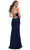 La Femme - 29736 Ruched V Neck Dress With Slit Special Occasion Dress