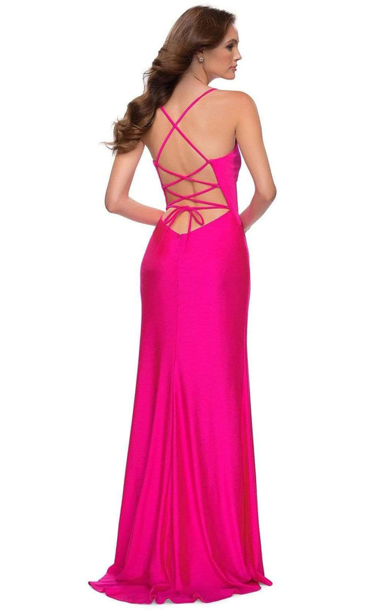 La Femme - 29870 Hot Pink Taffeta Junior Prom Dress – Couture Candy