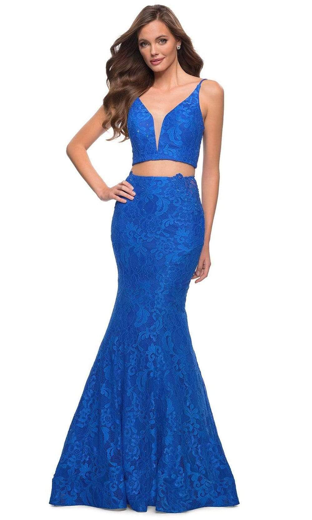 La Femme - 29970 Two Piece Plunging V Neck Mermaid Dress – Couture Candy